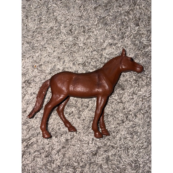 Greenbrier International Plastic Horse Figure Brown Toy 5" Farm Animal - Picture 1 of 2